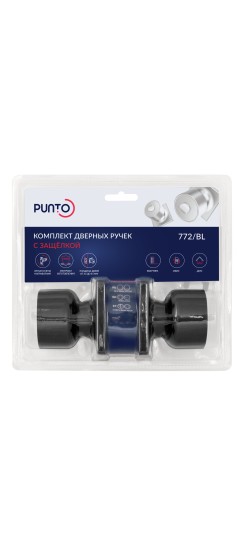 Ручка защелка DK772/BL BL-PS (без фик.)черный