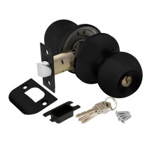 Ручка защелка DK672 BL-ET (6072 BL-E) (кл./фик.) черный