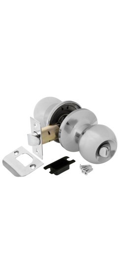 Ручка защелка DK672 CP-BK (6072 CP-B) (фик.) хром