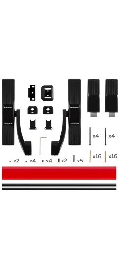 Ручка-штанга нажимная AP.1700C push-bar (ANTI-PANIC 1700С) с тягами для двухстворчатых дверей