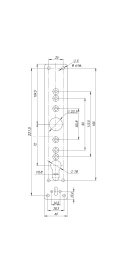 Комплект планок усиливающих с декор. накладками для ANTI-PANIC 1700А/B/C и AP.H-136 (по 2 шт.)