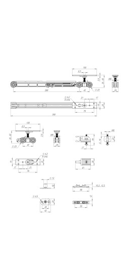 Комплект для раздвижных дверей SLD.Comfort-PRO.SET3.soft close+roller/80