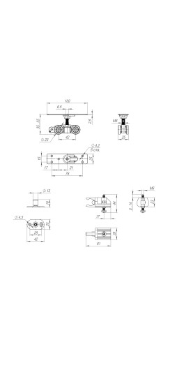 Комплект для раздвижных дверей SLD.Comfort-PRO.SET1.rollers/80