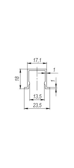 Нижняя направляющая Soft LINE 45/55/1000 track (1 м)