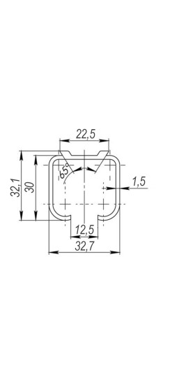 Верхняя направляющая Soft LINE 45/55/1,5/2000 track (2м)