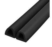Уплотнитель самоклеящийся ADH/D-14x12mm, BLACK черный 120m