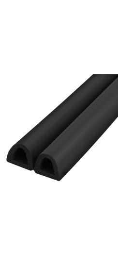 Уплотнитель самоклеящийся ADH/D-14x12mm, BLACK черный 120m