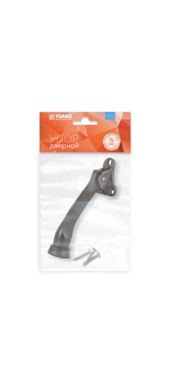 Упор дверной напольный STOPPER-100 BL (черный) козья ножка