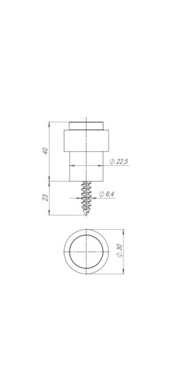 Упор дверной напольный STOPPER/14 (DS-14 ) BL-24 черный