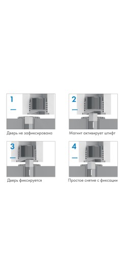 Упор дверной скрытый STELS TR Прозрачный