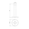 Упор дверной настенный STOPPER/M.15 INOX (нерж. сталь)