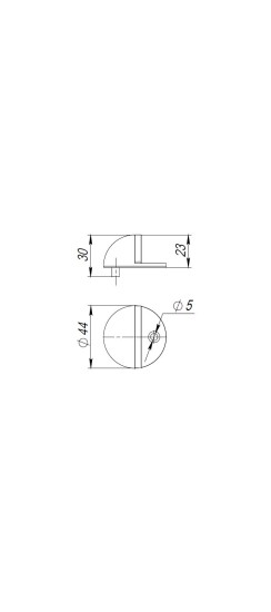 Упор дверной напольный DFIX/F50 (DS PF-50 ) CP-8 хром