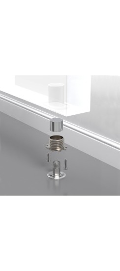 Упор дверной скрытый STELS TR Прозрачный