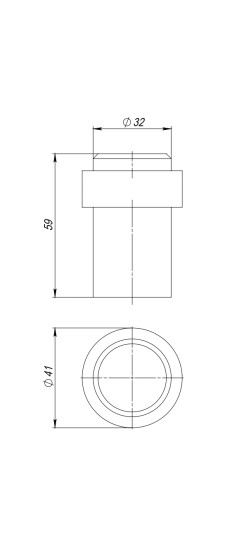 Упор дверной напольный STOPPER/M.14 INOX (нерж. сталь)