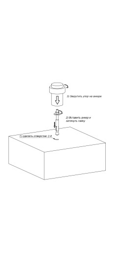 Упор дверной напольный STOPPER/M.14 INOX (нерж. сталь)