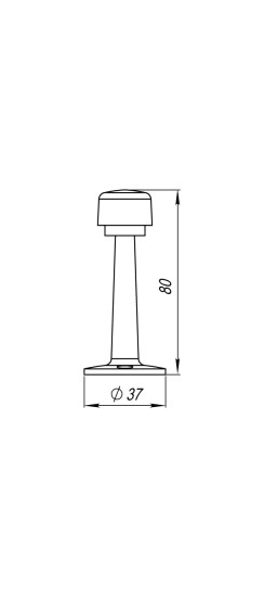 Упор дверной настенный DFIX/W80 (DS PW-80) GP-5 золото