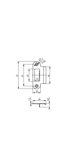 Ответная планка STRP-F72/R20 (SP-F72/R20) SN тех. упаковка