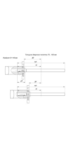 Квадрат для ручек Spindle 8х140
