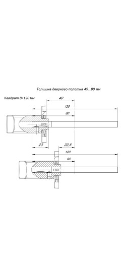 Квадрат для ручек Spindle 8х120