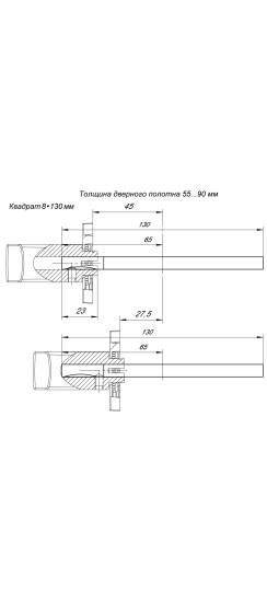 Квадрат для ручек Spindle 8х130