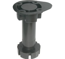 Опора кухонная регулируемая Н95-130, пластмасса черная