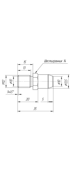 Противосъем M12x15/35