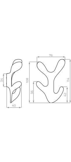 Крючок настенный MB-LM/K-005 BL черный