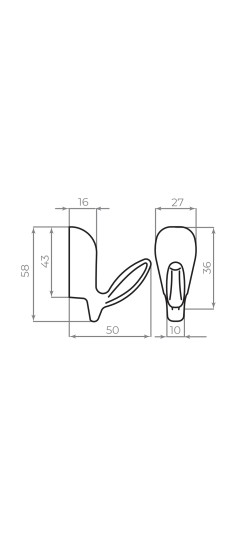 Крючок настенный MB-LM/K-001 AB бронза