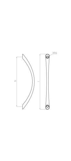 Ручка-скоба мебельная MB-H-004-128 мм PB золото