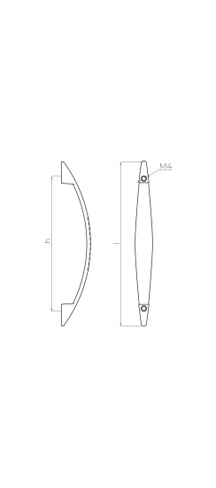 Ручка-скоба мебельная MB-H-002-128 мм PB золото