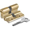 Цилиндровый механизм 164 DBN-E/70 (30+10+30) mm латунь 5 кл.
