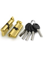 Цилиндровый механизм (A202/70) A2002Knob70(30+10+30) с вертушкой PB латунь