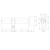 Цилиндровый механизм (AZ202/80) AZ2002Knob80 (30+10+40) CP хром