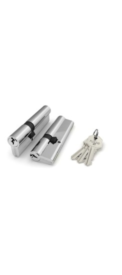 Цилиндровый механизм (100 CA/105) 1000CAKey105(30+10+65) CP хром 3Key