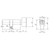 Цилиндровый механизм (AX102/70) AX1002Knob70 (35+10+25) CP хром с вертушкой