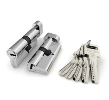 Цилиндровый механизм (R602/100) R6002Knob100(45+10+45) CP хром 5Key с вертушкой