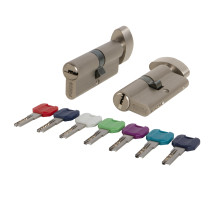 Цилиндровый механизм MaxPro7002Knob80mm(45+10+25) SN никель 7key с вертушкой