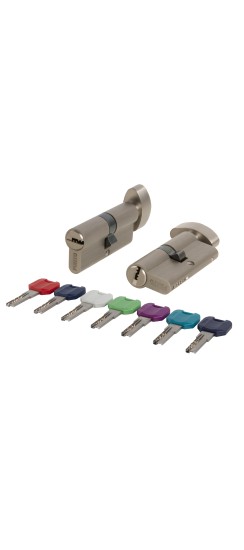 Цилиндровый механизм MaxPro7002Knob80mm(45+10+25) SN никель 7key с вертушкой