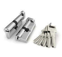 Цилиндровый механизм (R602/90) R6002Knob90(40+10+40) CP хром 5Key с вертушкой