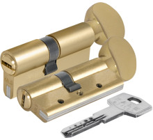 Цилиндровый механизм с вертушкой 164 DBM-E/70 (30+10+30) mm латунь 5 кл.