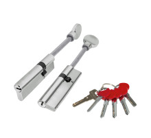 Цилиндровый механизм (D-PRO507-8/95) D-PRO5007-8Tang95(60+10+25) CP хром 5+1Key со штоком перекод.