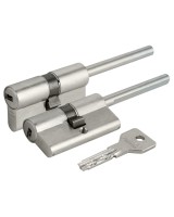 Цилиндровый механизм под вертушку (дл. шток) Cisa ASIX OE307-07.12 (60 мм/25+10+25), НИКЕЛЬ