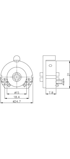 Цилиндровый механизм 164/FB mm для замков с крест. ключами 5 кл.
