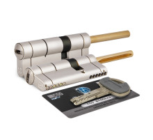 Цилиндровый механизм под вертушку (дл. шток) C55P513101C5 (82 мм/46+10+26), МАТ.НИКЕЛЬ