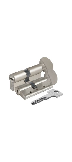 Цилиндровый механизм с вертушкой 164 DBM-E/80 (35+10+35) mm никель 5 кл.