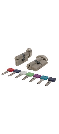 Цилиндровый механизм MaxPro7002Knob70mm(25+10+35) SN никель 7key с вертушкой