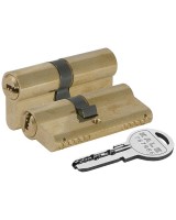 Цилиндровый механизм 164 SN/90 (30+10+50) mm упк.БЛИСТЕР латунь 5 кл.