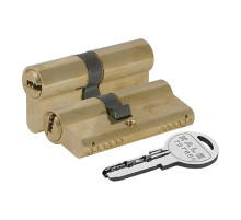 Цилиндровый механизм 164 SN/90 (30+10+50) mm упк.БЛИСТЕР латунь 5 кл.