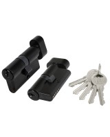 Цилиндровый механизм (100 ZM/60) 1000ZMKnob60(25+10+25) BL черный 5Key с вертушкой
