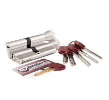 Цилиндровый механизм с вертушкой DPC1F3636 S3 (72 мм/31+10+31) САТИН.НИКЕЛЬ, 5+1 кл.